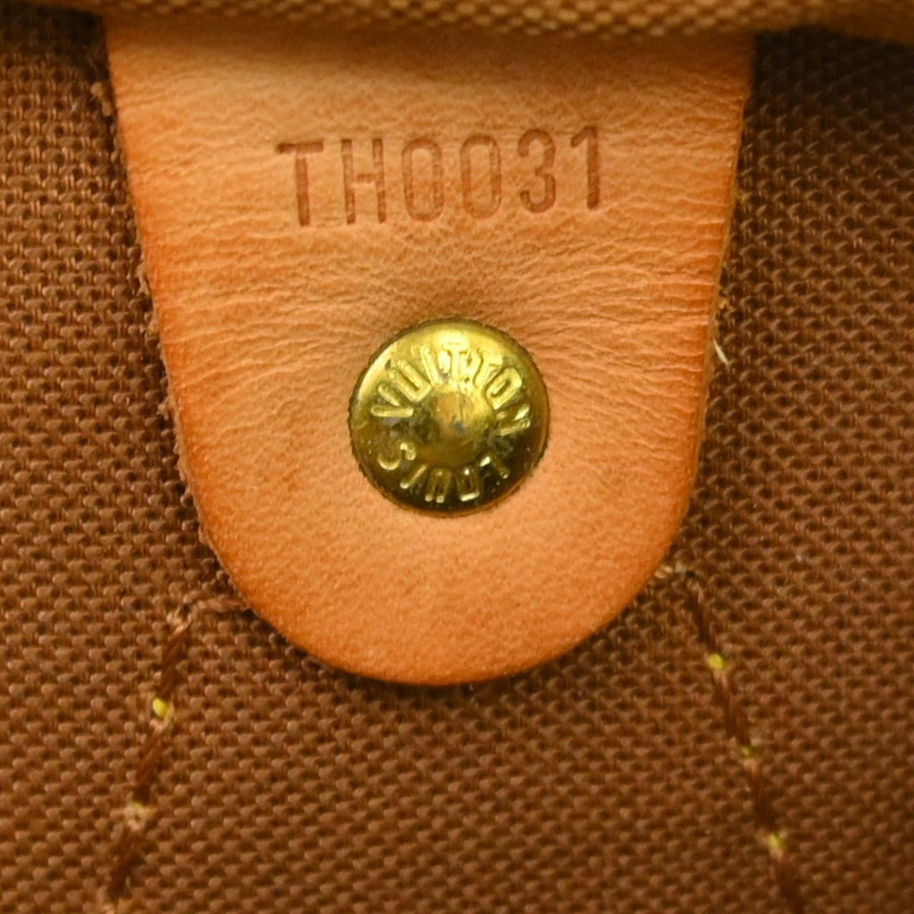 Louis Vuitton Speedy Handbag Monogram Canvas Brown Canvas Handbag ( )