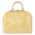 Louis Vuitton Alma Handbag Monogram Vernis Beige Patent_Leather Handbag (Authentic  )