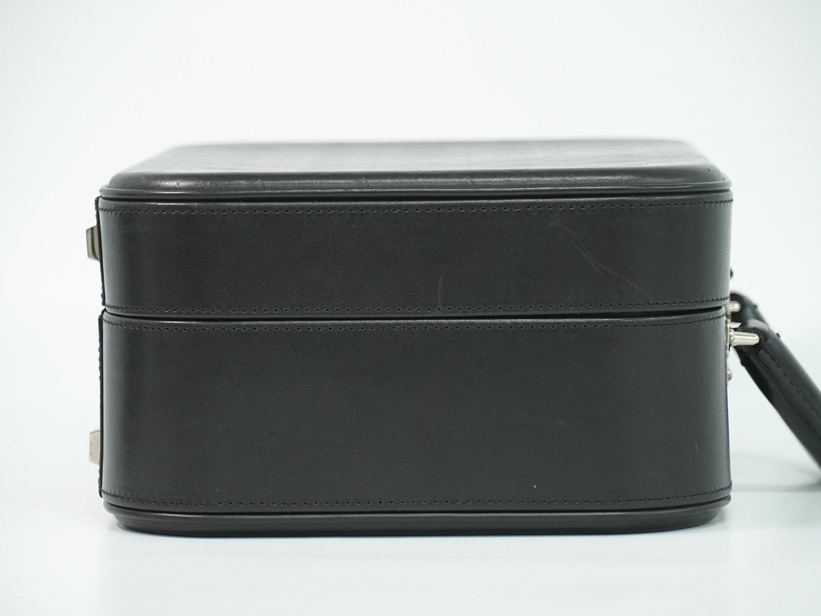 Louis Vuitton Valisette Handbag Monogram Glace Leather Black Patent_Leather Handbag (Authentic  )