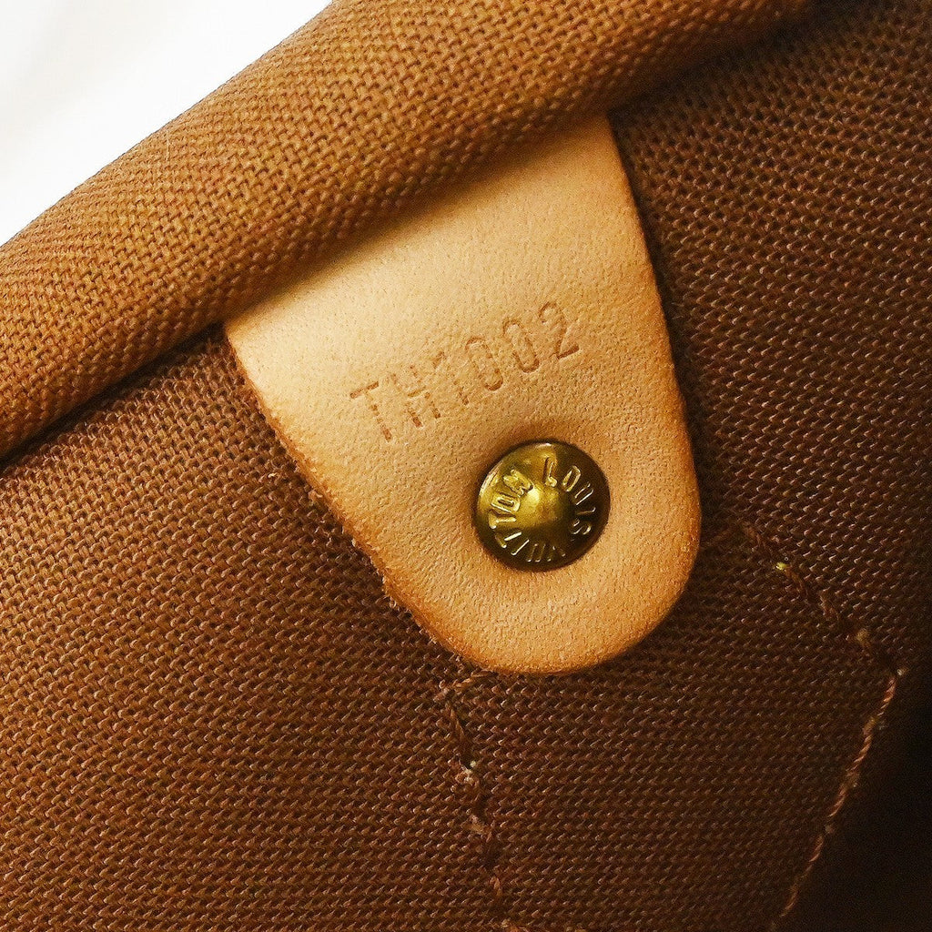 Louis Vuitton Speedy Handbag Monogram Canvas Brown Canvas Handbag ( )