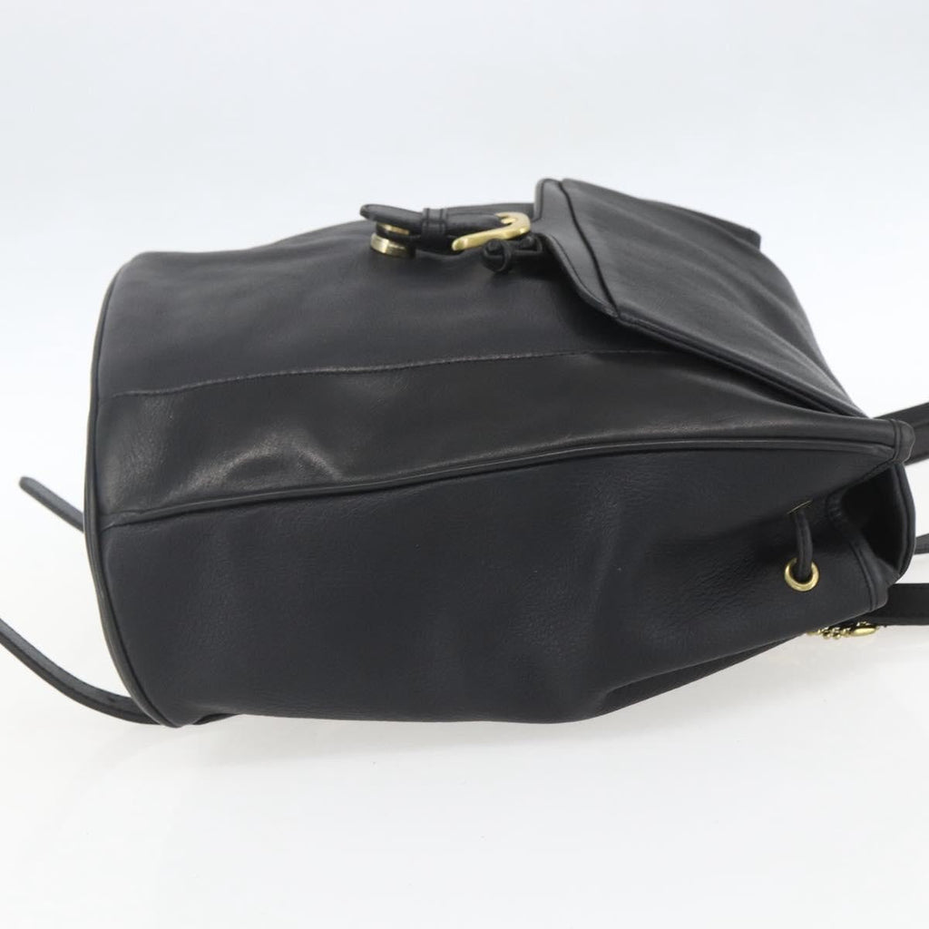 Bally Vintage Backpack Leather Black Leather Backpack Bag (Authentic  )