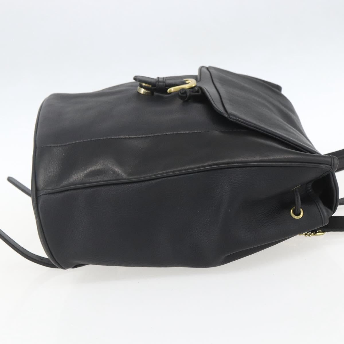 Bally Vintage Backpack Leather Black Leather Backpack Bag (Authentic  )
