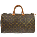 Louis Vuitton Speedy Handbag Monogram Canvas Brown Canvas Handbag ( )