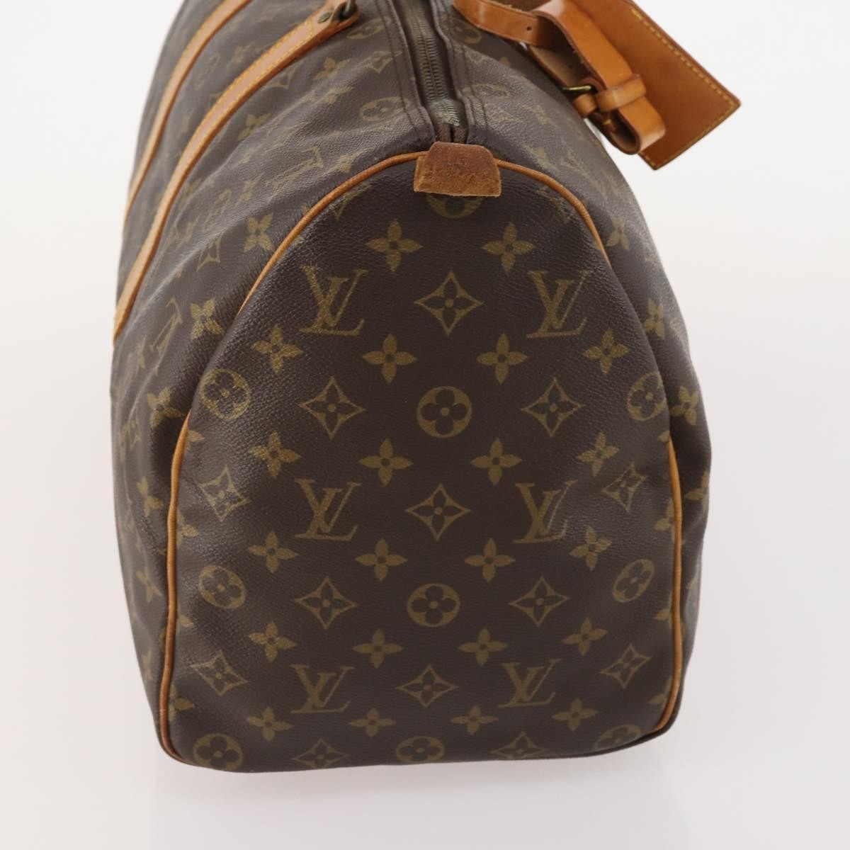 Louis Vuitton Keepall Bag Monogram Canvas Brown Canvas Handbag ( )