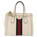 Gucci Ophidia Top Handle Tote Leather White Leather Handbag (Authentic  )