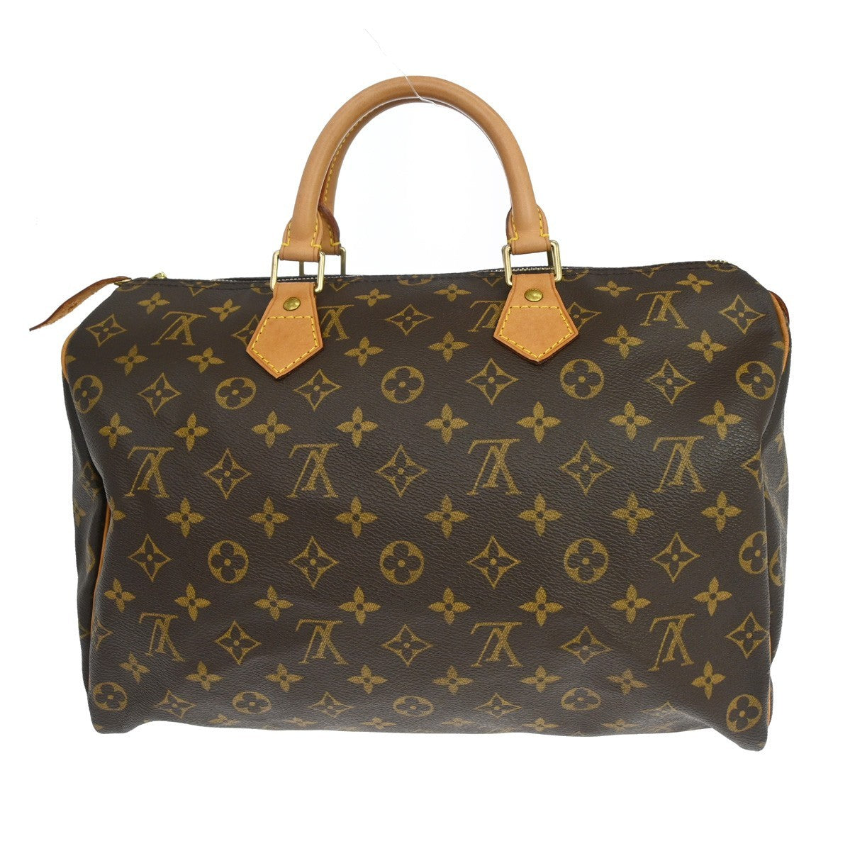 Louis Vuitton Speedy Handbag Monogram Canvas Brown Canvas Handbag ( )