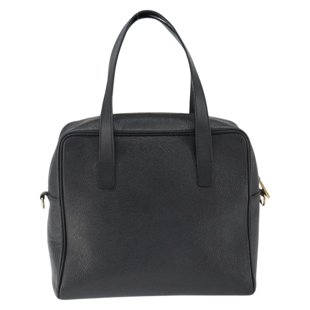 Celine Handbag Leather Black Leather Handbag (Authentic  )