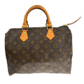 Louis Vuitton Speedy Handbag Monogram Canvas Brown Canvas Handbag ( )