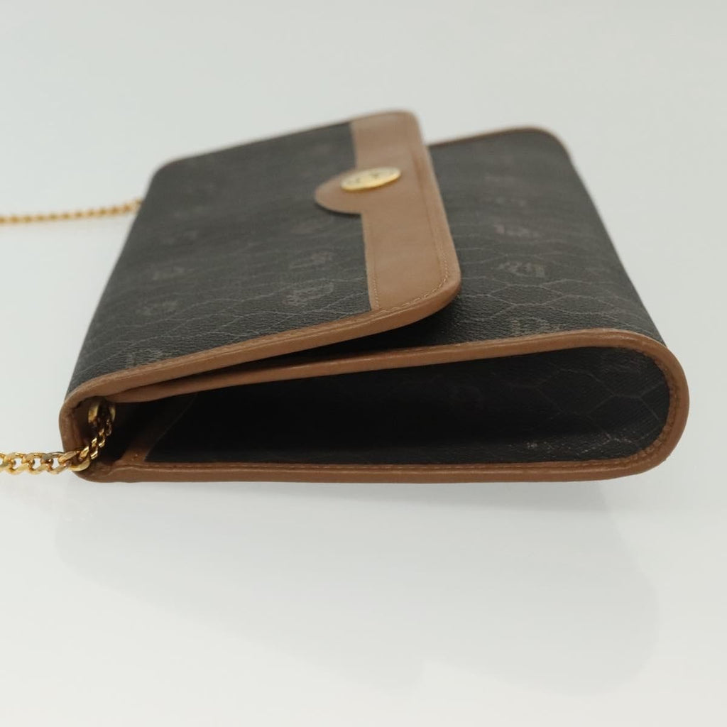 Christian Dior Vintage Honeycomb Chain Canvas Black Canvas Bag (Authentic  )
