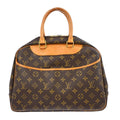 Louis Vuitton Deauville Handbag Monogram Canvas Brown Canvas Handbag ( )