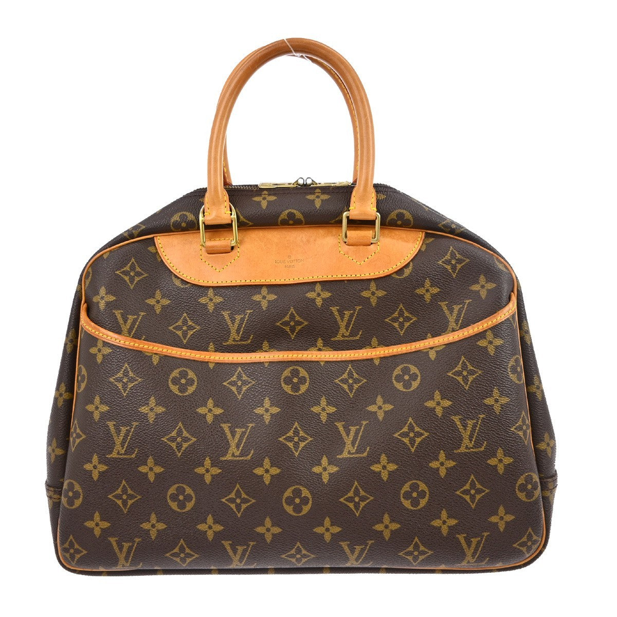 Louis Vuitton Deauville Handbag Monogram Canvas Brown Canvas Handbag ( )