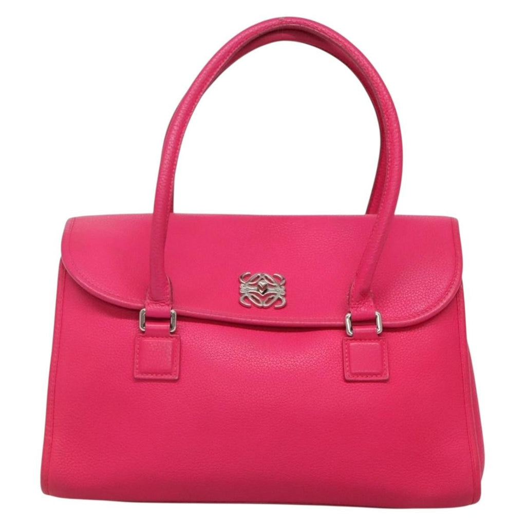 Loewe Alamo Handbag Leather Pink Leather Handbag (Authentic  )