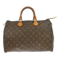 Louis Vuitton Speedy Handbag Monogram Canvas Brown Canvas Handbag ( )