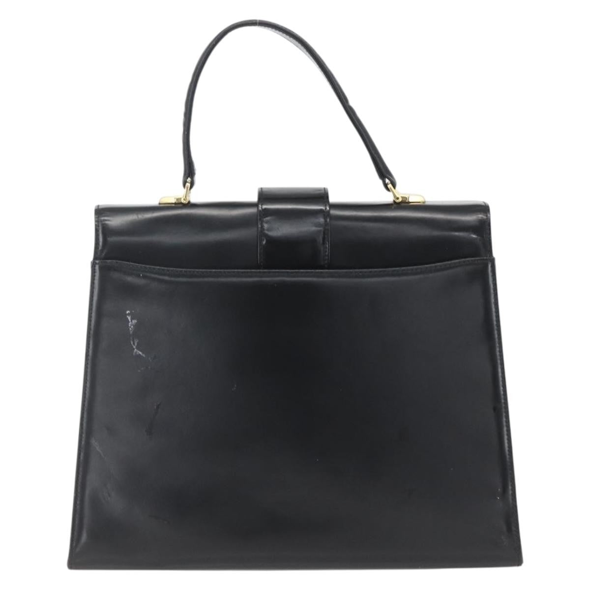 Valentino Garavani Vintage Handbag Leather Black Leather Handbag (Authentic  )