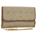 Christian Dior Vintage Honeycomb Chain Canvas Beige Canvas Bag (Authentic  )