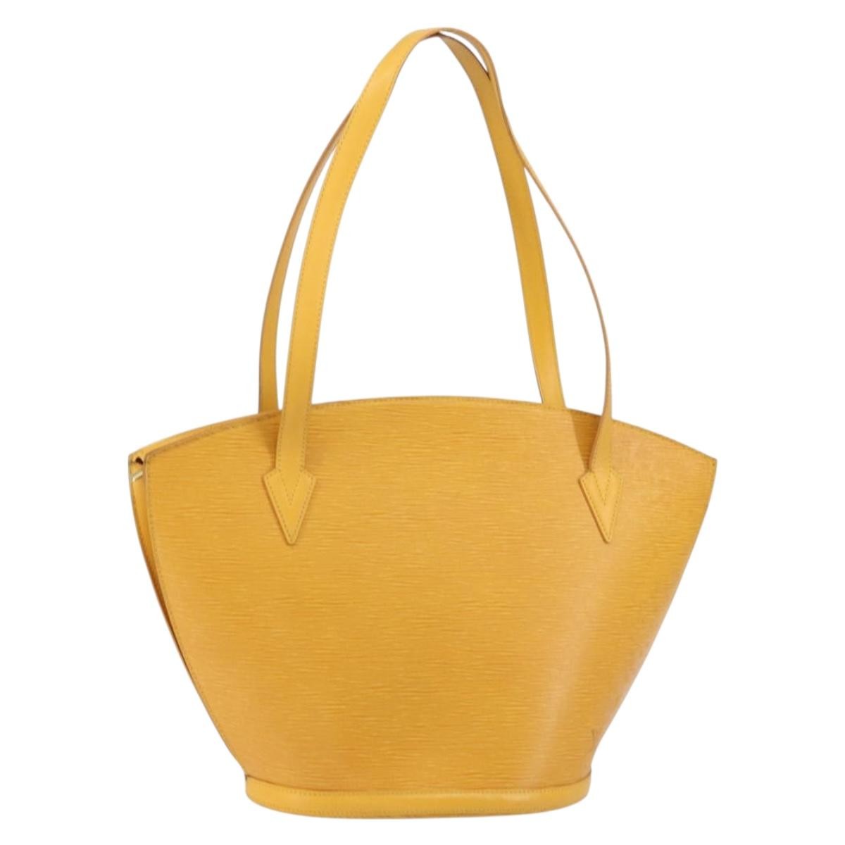 Louis Vuitton Saint Jacques Handbag Epi Leather Yellow Leather Handbag (Authentic  )
