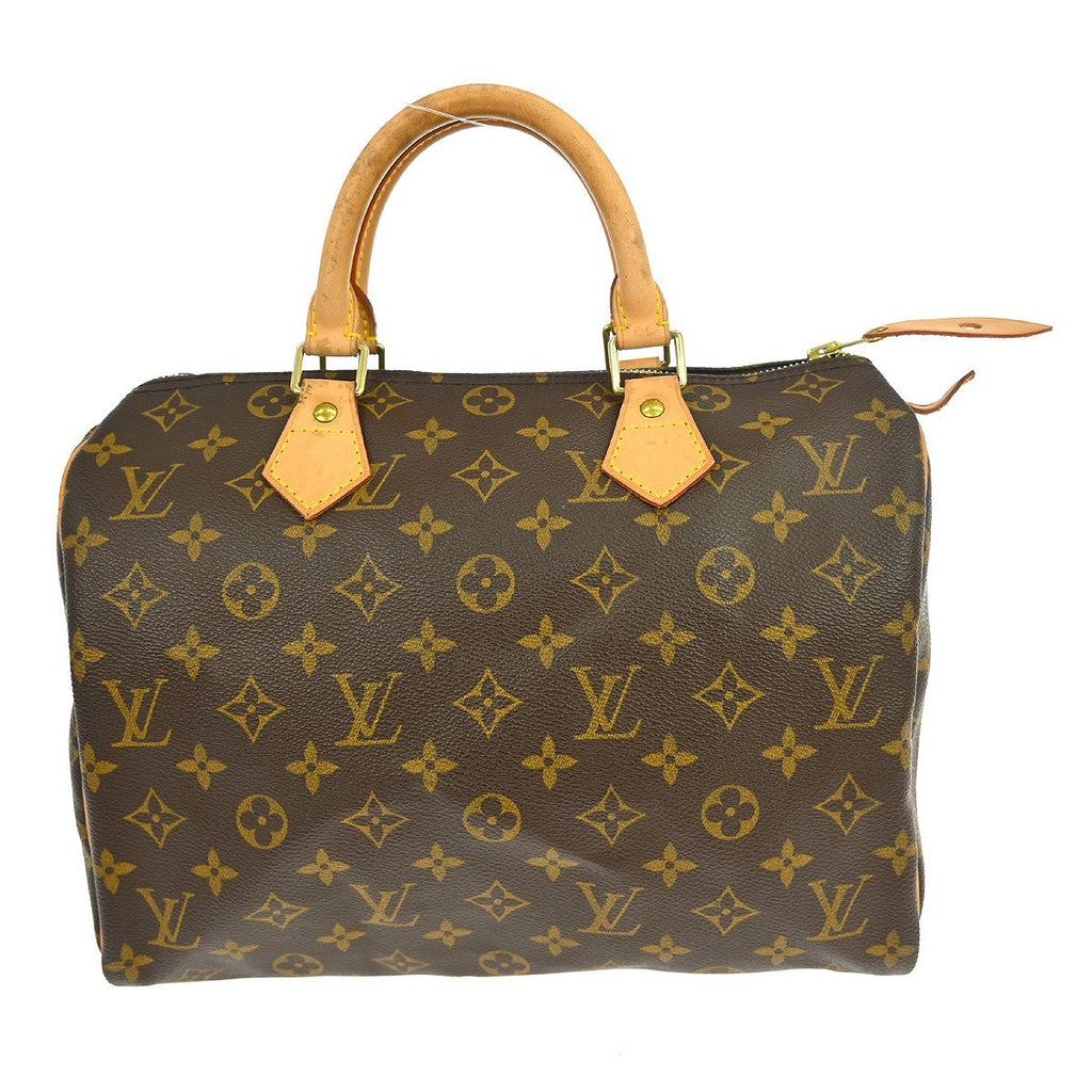 Louis Vuitton Speedy Handbag Monogram Canvas Brown Canvas Handbag ( )