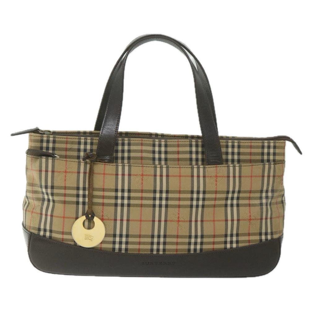 Burberry Nova Check Handbag Nova Check Canvas And Leather Beige Canvas Handbag (Authentic  )