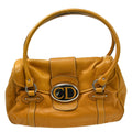 Christian Dior Vintage Boston Bag Leather Brown Leather Handbag ( )
