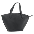 Louis Vuitton Saint Jacques Handbag Epi Leather Black Leather Handbag ( )