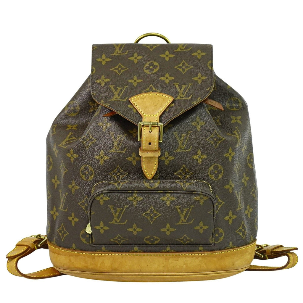 Louis Vuitton Vintage Montsouris Backpack Monogram Canvas Brown Canvas Backpack Bag (Authentic  )