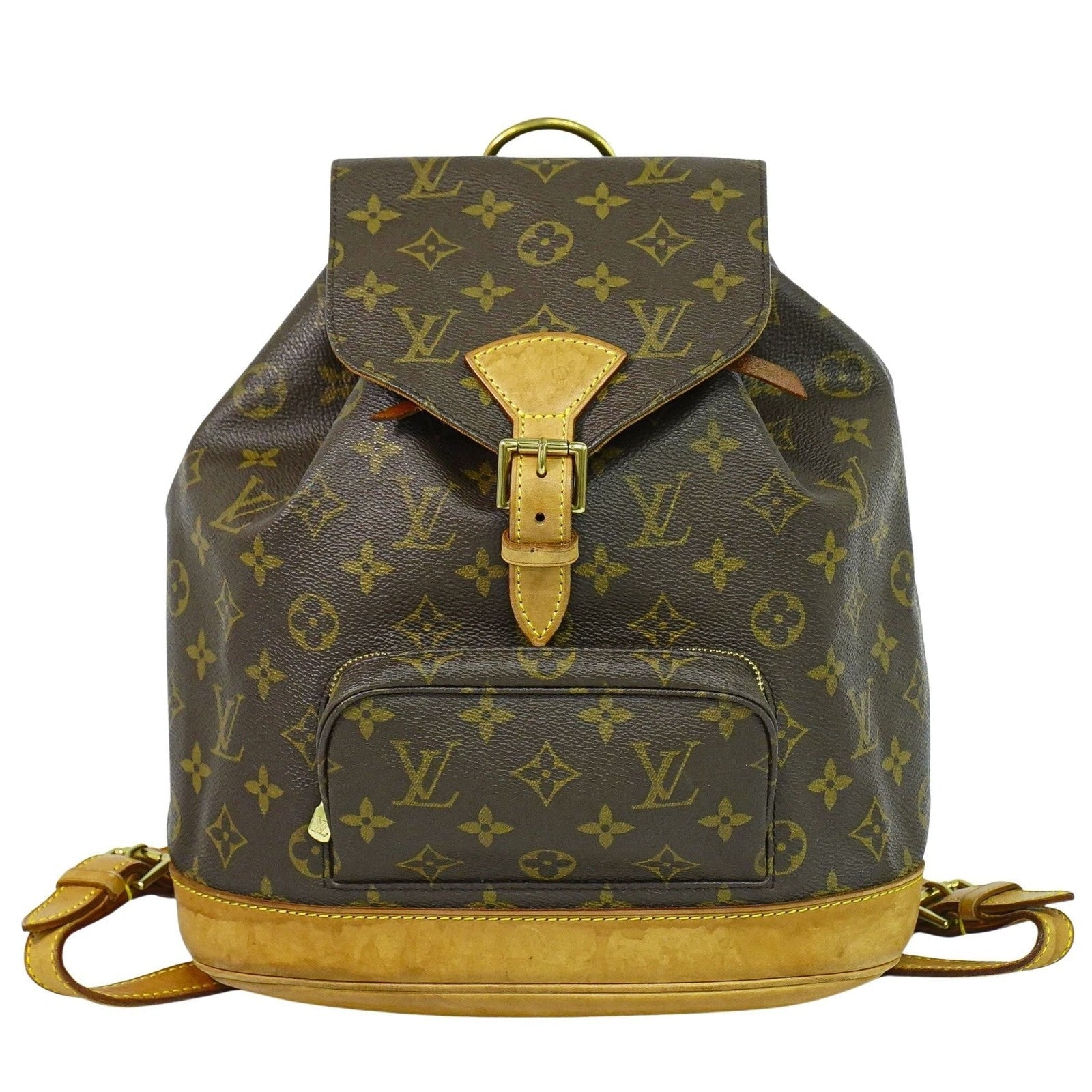 Louis Vuitton Vintage Montsouris Backpack Monogram Canvas Brown Canvas Backpack Bag (Authentic  )
