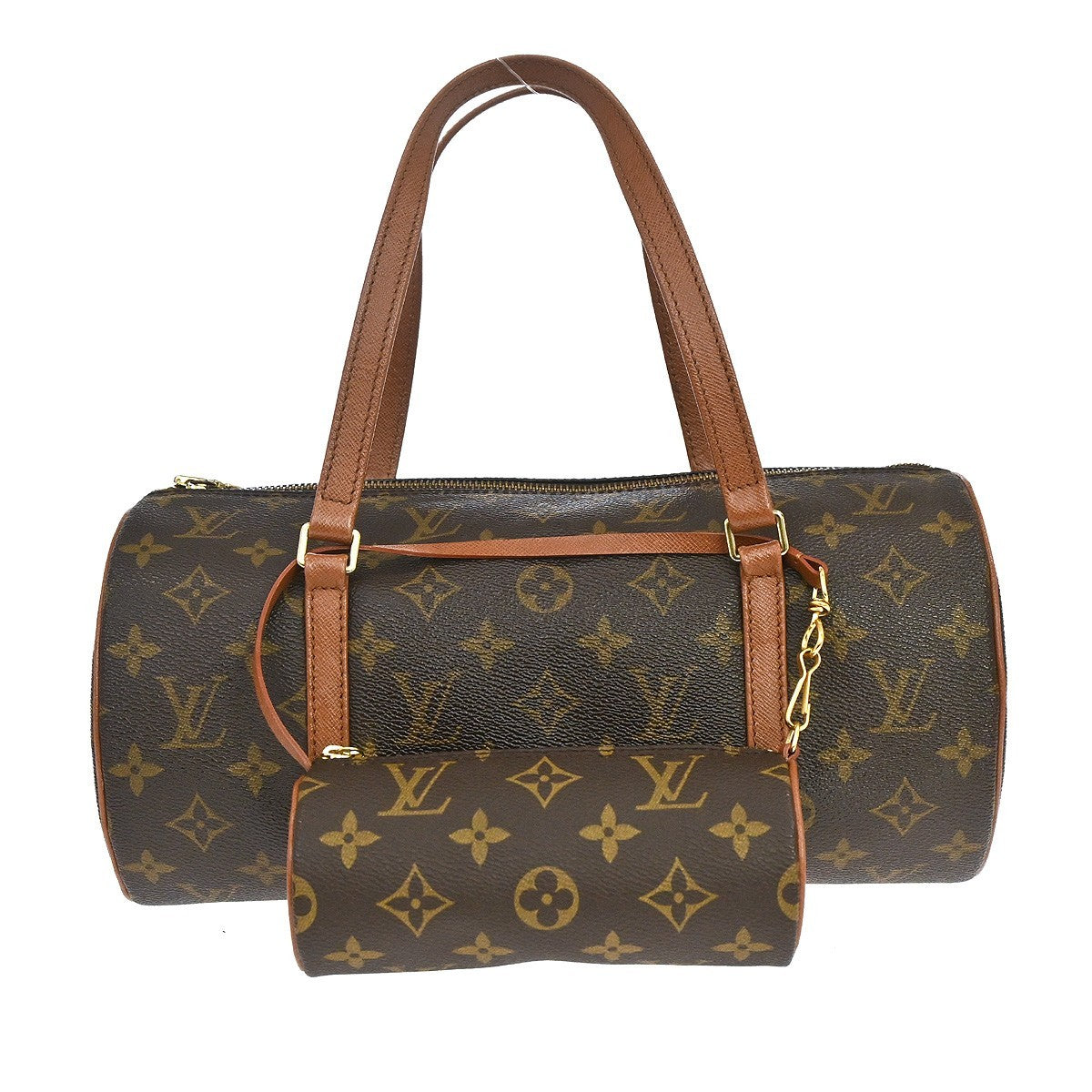 Louis Vuitton Papillon Handbag Monogram Canvas Brown Canvas Handbag ( )