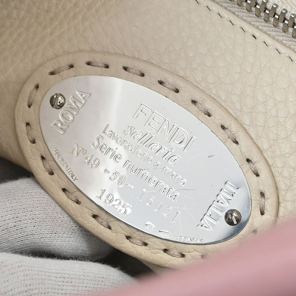 Fendi Selleria Peekaboo Bag Leather Purple Leather Handbag (Authentic  )