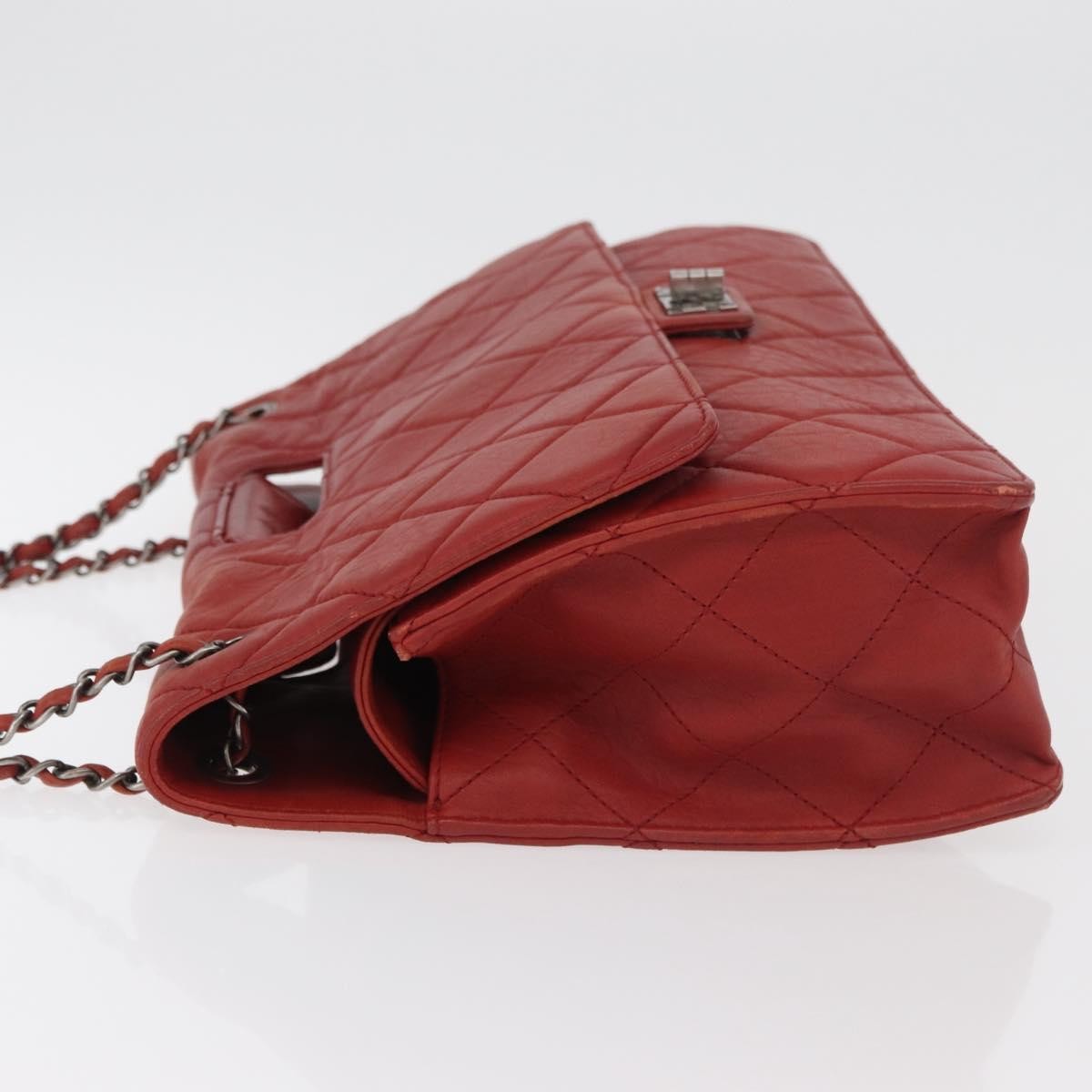 Chanel 2.55 Shoulder Bag Leather Red Leather Handbag ( )