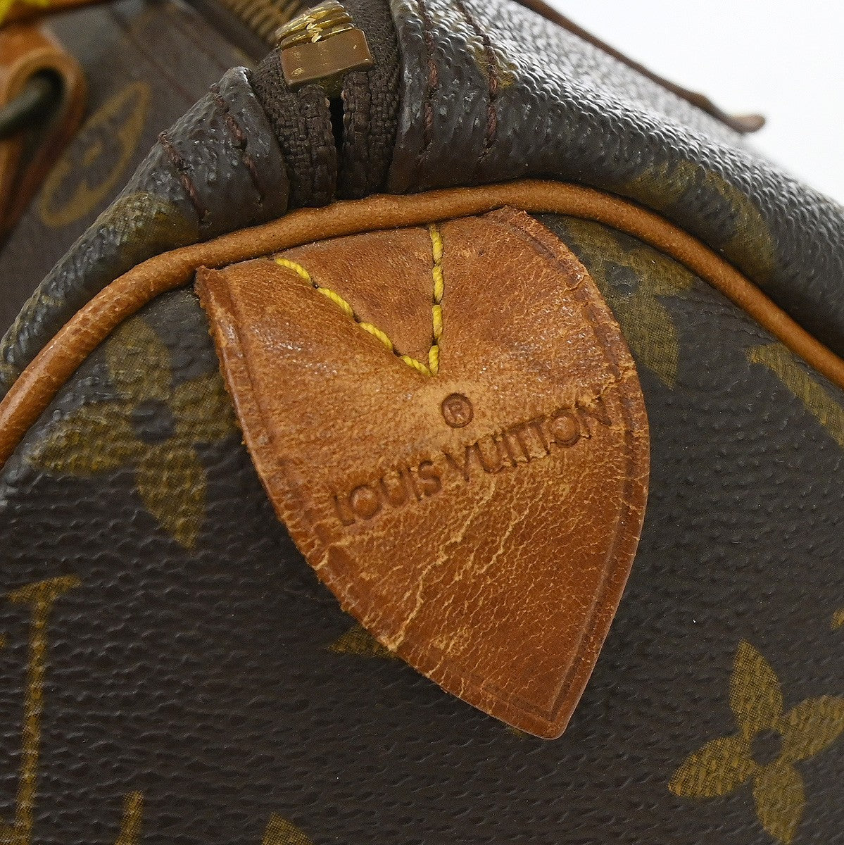 Louis Vuitton Speedy Handbag Monogram Canvas Brown Canvas Handbag ( )
