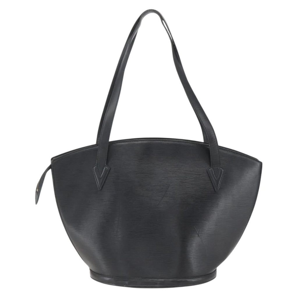 Louis Vuitton Saint Jacques Handbag Epi Leather Black Leather Handbag (Authentic  )