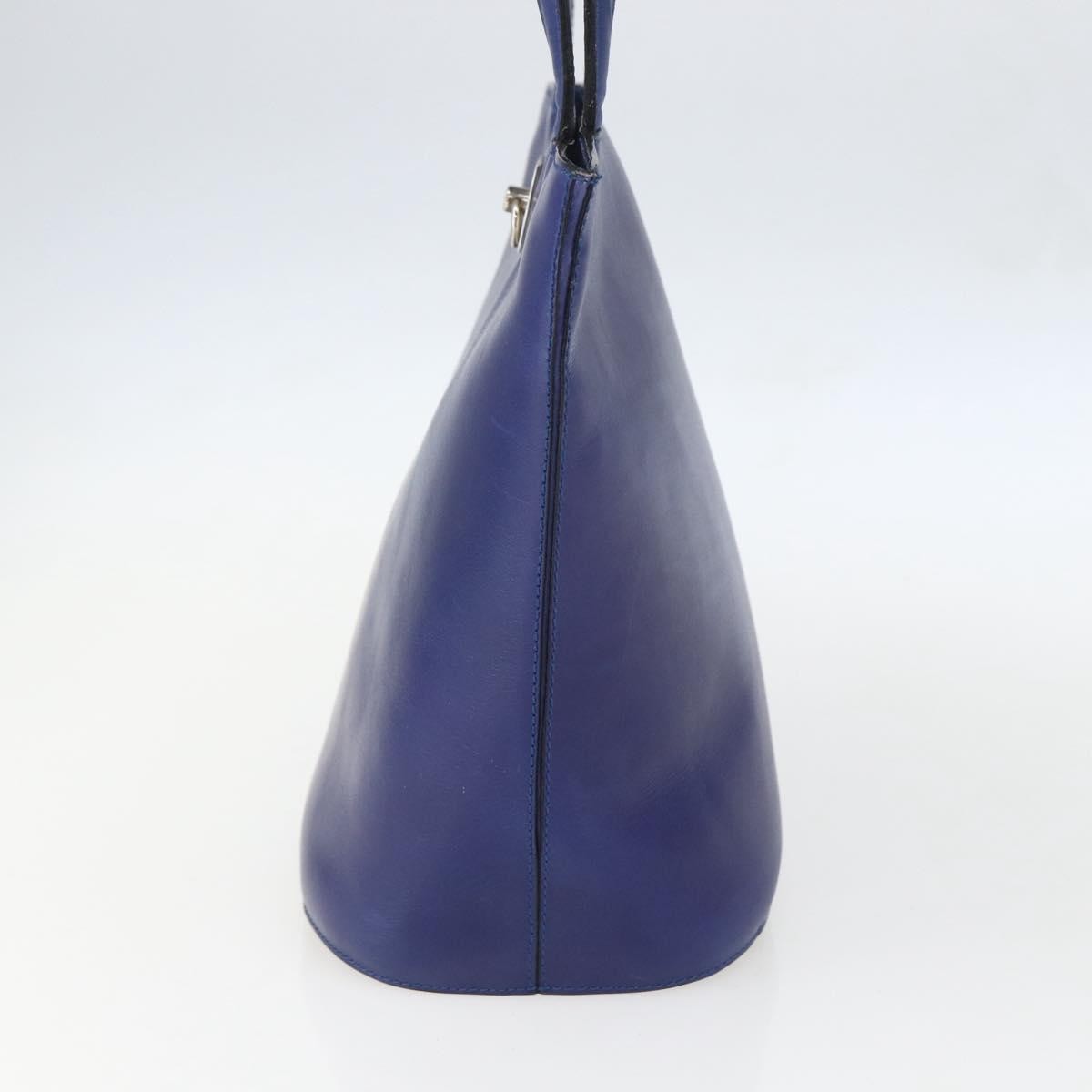 Celine Handbag Leather Blue Leather Handbag (Authentic  )