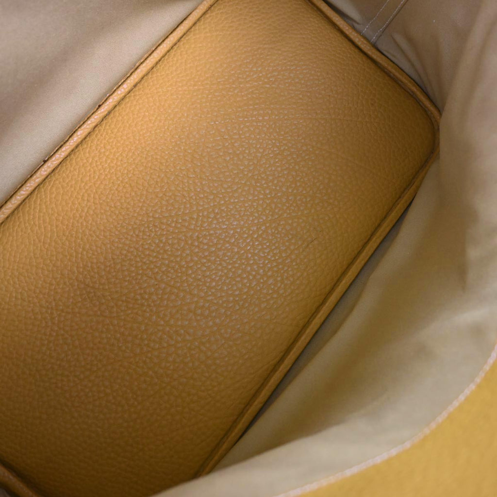 Hermes Bolide Bag Ardennes Beige Leather Handbag (Authentic  )