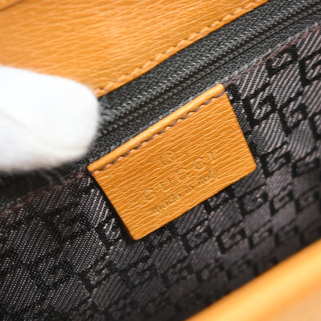 Gucci Vintage Jackie Handbag Leather Brown Leather Handbag ( )