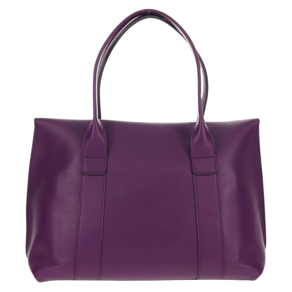 Salvatore Ferragamo Gancini Lock Flap Tote Leather Purple Leather Handbag (Authentic  )