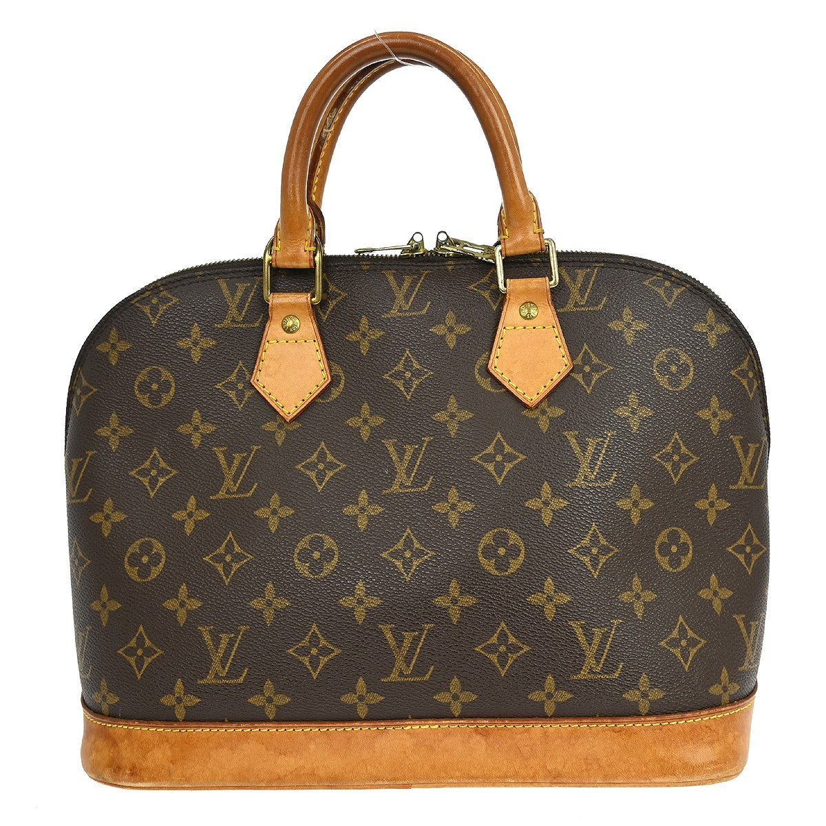 Louis Vuitton Alma Handbag Monogram Canvas Brown Canvas Handbag ( )