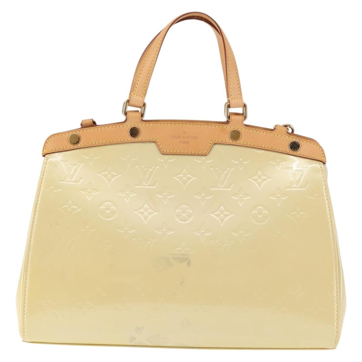 Louis Vuitton Brea Handbag Monogram Vernis Beige Patent_Leather Bag (Authentic  )