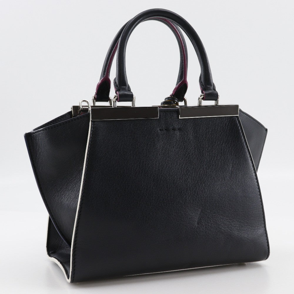 Fendi Petite 3Jours Bag Leather Black Leather Handbag (Authentic  )
