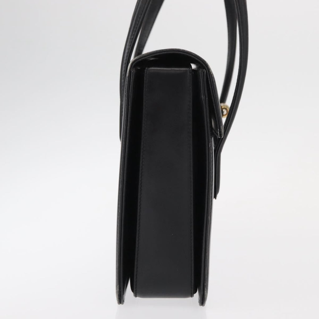 Gucci Vintage Handbag Leather Black Leather Handbag (Authentic  )