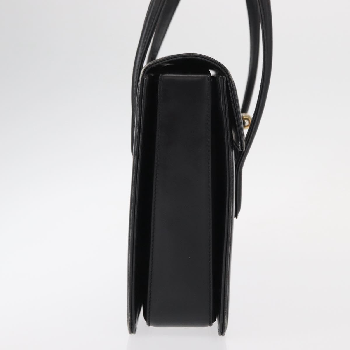 Gucci Vintage Handbag Leather Black Leather Handbag (Authentic  )