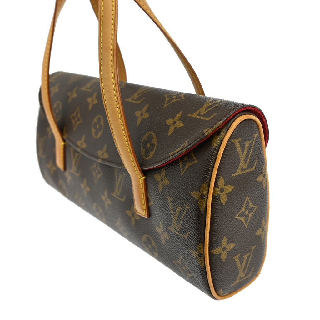 Louis Vuitton Sonatine Handbag Monogram Canvas Brown Canvas Handbag (Authentic  )