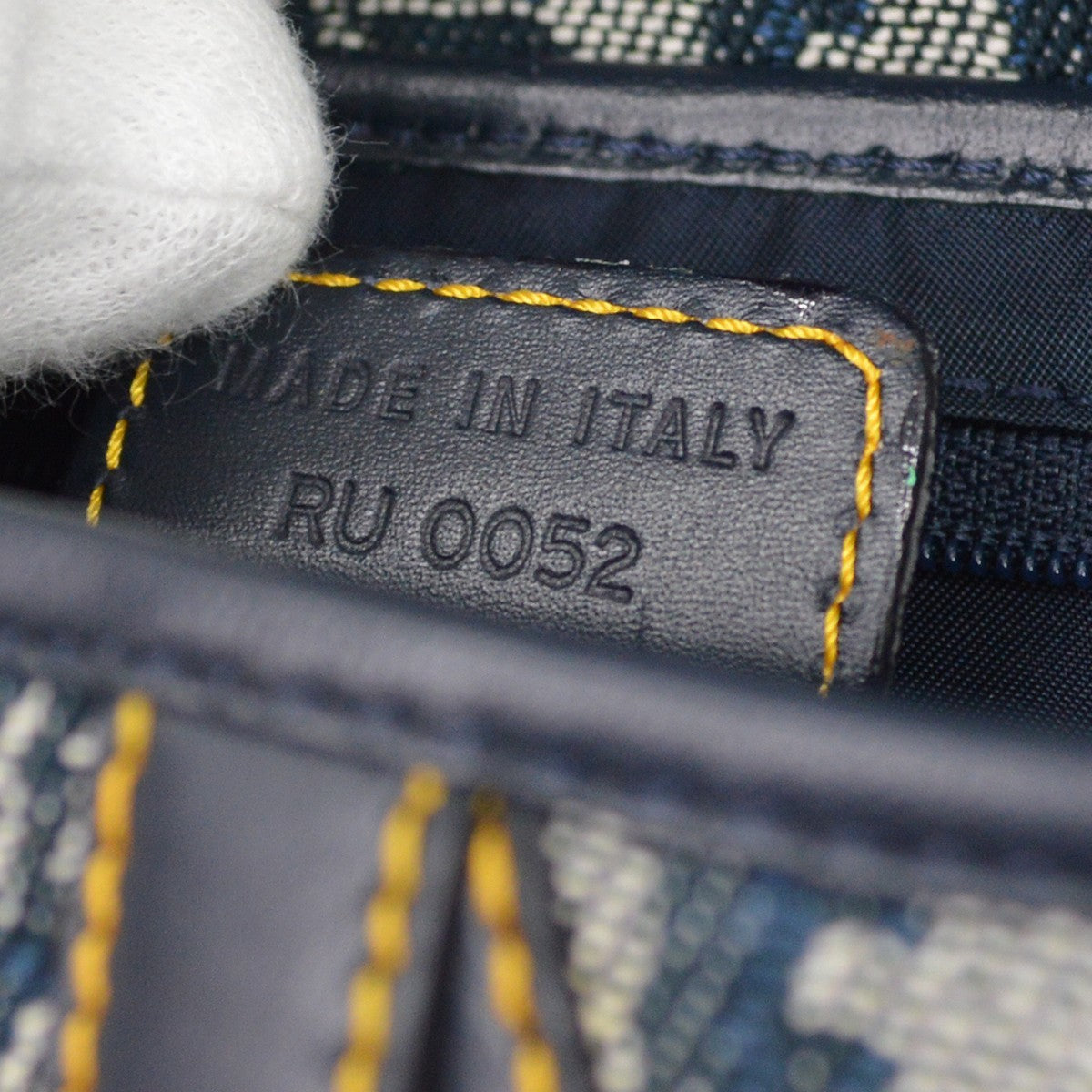 Christian Dior Saddle Handbag Oblique Canvas Navy Canvas Handbag ( )
