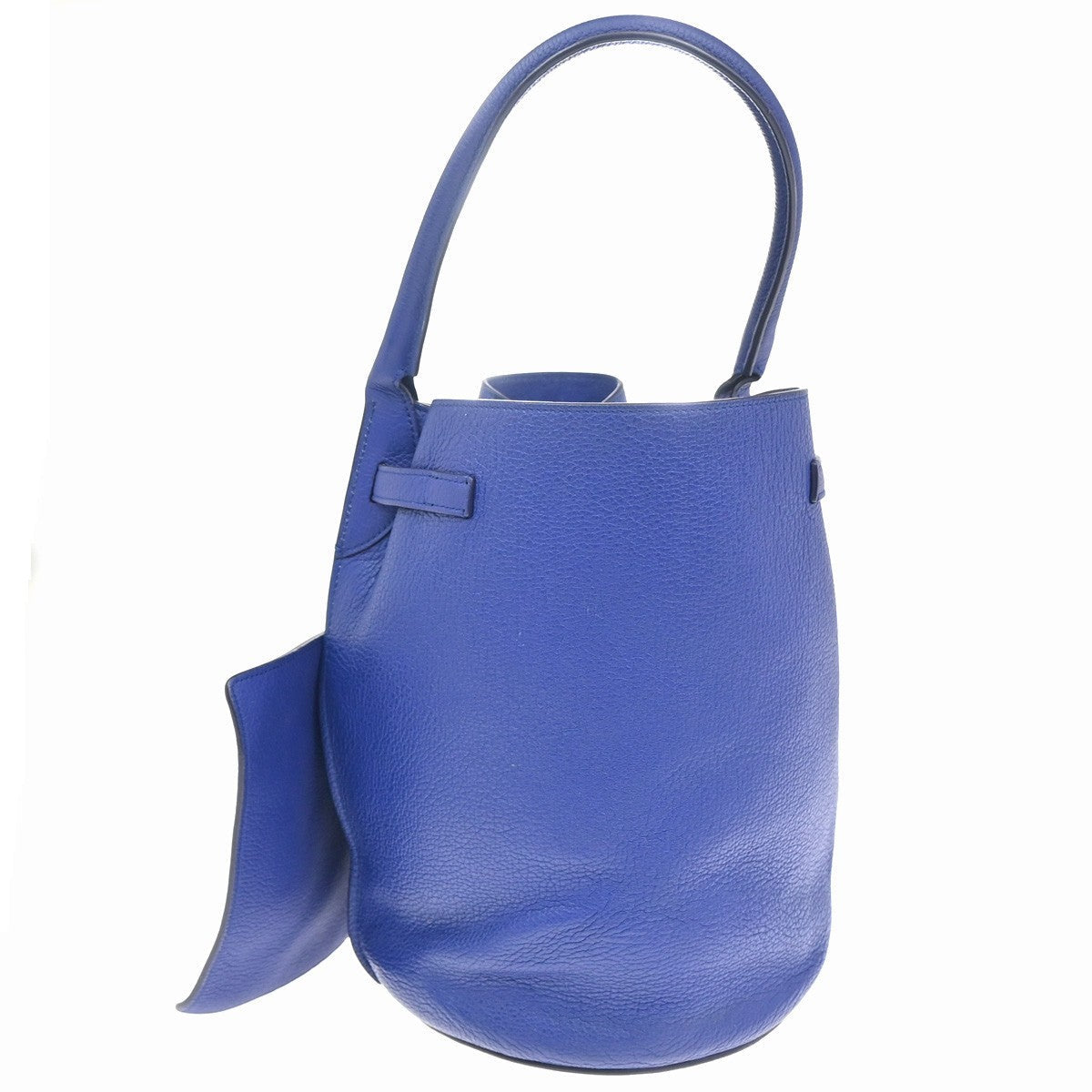Celine Big Bag Bucket Leather Blue Leather Handbag (Authentic  )