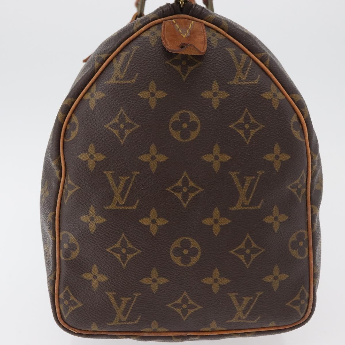Louis Vuitton Speedy Handbag Monogram Canvas Brown Canvas Handbag ( )