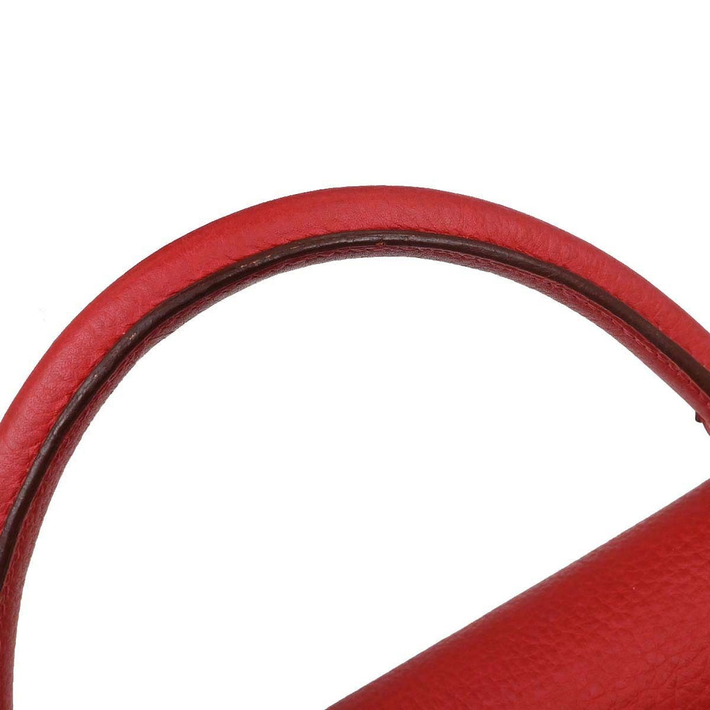 Hermes Kelly Handbag Red Togo With Gold Hardware Red Leather Handbag (Authentic  )