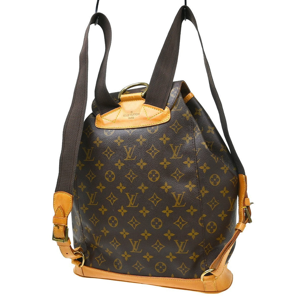 Louis Vuitton Vintage Montsouris Backpack Monogram Canvas Brown Canvas Backpack Bag ( )