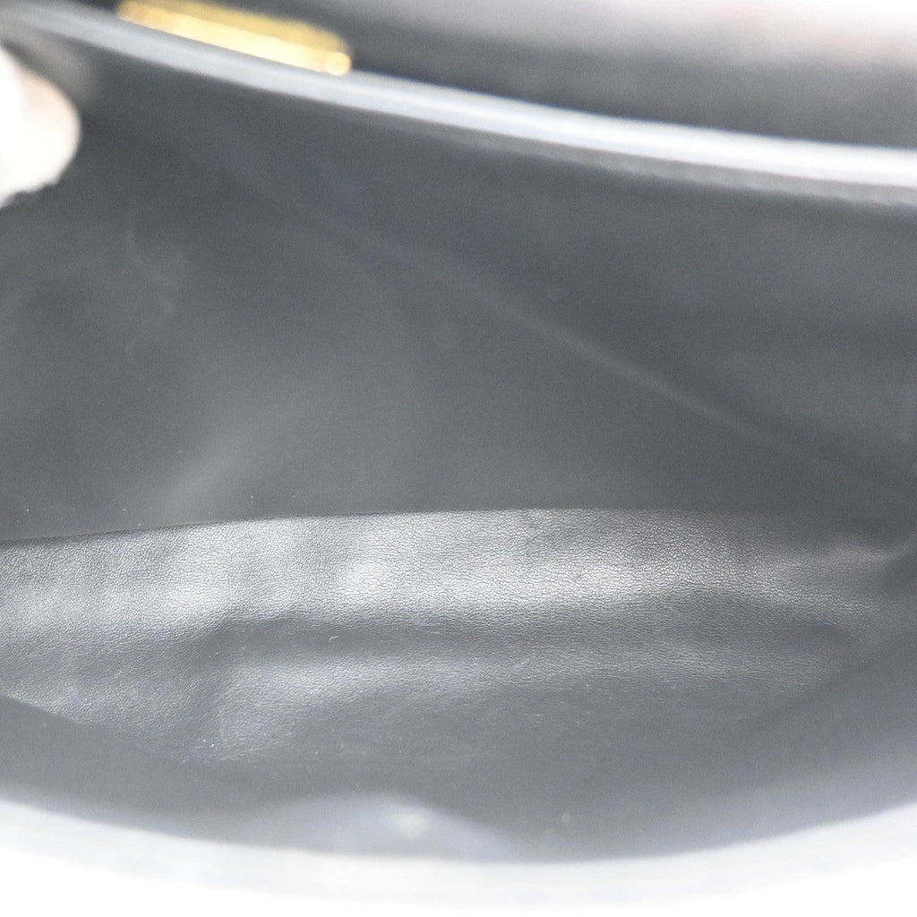 Bally Vintage Handbag Quilted Leather Black Leather Handbag (Authentic  )