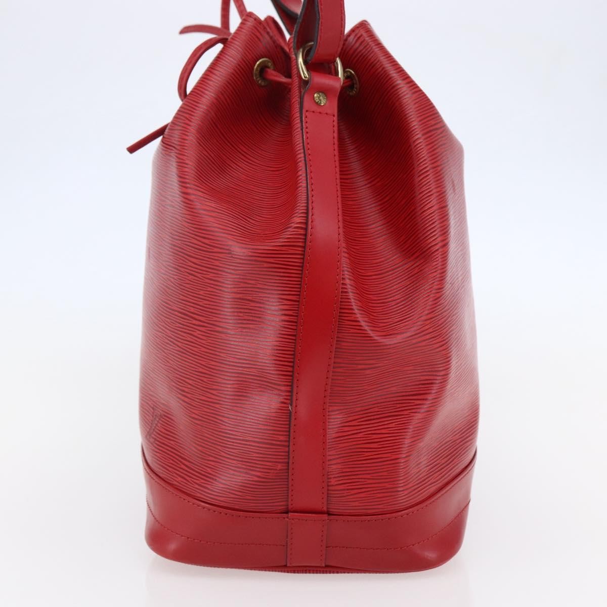 Louis Vuitton Noe Handbag Epi Leather Red Leather Bag (Authentic  )