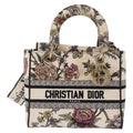 Christian Dior Lady D-Lite Bag Embroidered Canvas Multicolour Canvas Handbag (Authentic  )