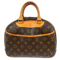 Louis Vuitton Trouville Handbag Monogram Canvas Brown Canvas Handbag (Authentic  )